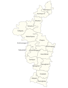 Administration of the district Nadia Tehsil Map (en).svg