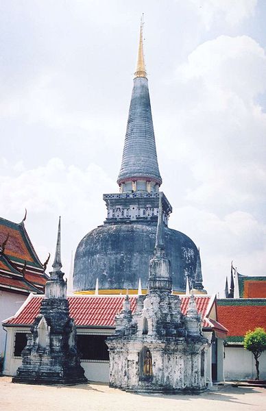 Chedi Phra Borommathat, a stupa located in Nakhon Si Thammarat, Thailand.
