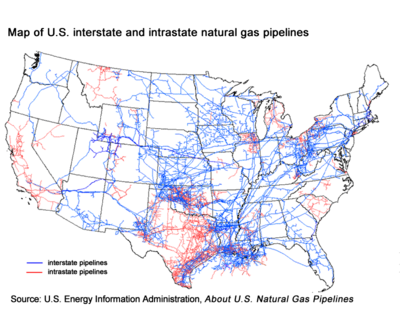 Pipeline Map Of Us Natural gas pipeline system in the United States   Wikipedia