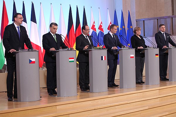 Meeting of leaders of Weimar Triangle and Visegrád Group in Warsaw, 2013