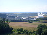 Nuklearna elektrana Neckarwestheim iz daljine.