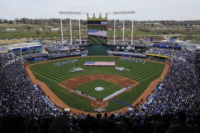 Kauffman Stadium underwent renovations in 2009, including the addition of a high-definition scoreboard.