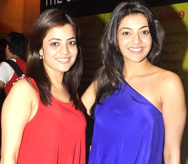 Aggarwal with sister Nisha in 2012