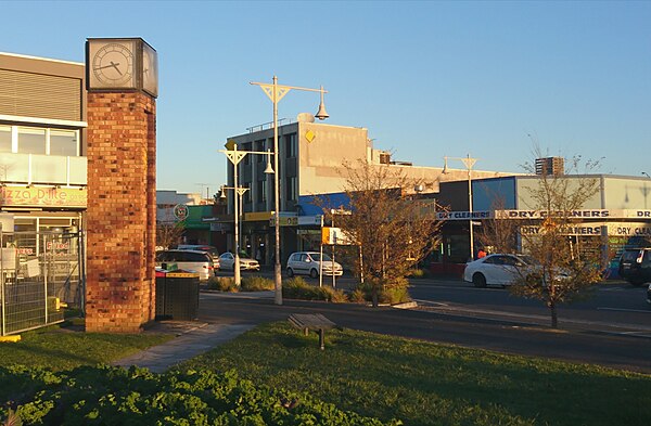 Noble Park's commercial centre in 2018