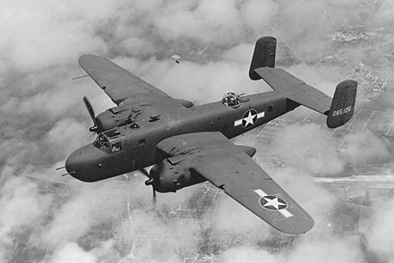 An American B-25, one of the main Lend Lease bombers used by the Soviet Air Force to bomb Helsinki.