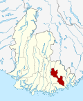 Kart over Songdalen Tidligere norsk kommune