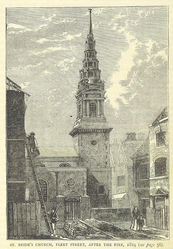 St Bride's Church, 1824