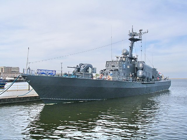 ORP Metalowiec, a Polish Navy Tarantul-I missile corvette in Gdynia
