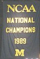 1989 National Champions banner in Crisler Arena