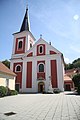 Čeština: Kostel všech svatých v Rájci-Jestřebí, okr. Blansko. English: Overview of church of All Saints in Rájec-Jestřebí, Blansko District.