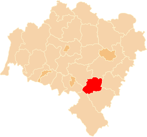 District de Dzerjonivski sur la carte