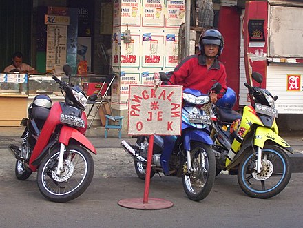 Motorcycle taxis in Indonesia