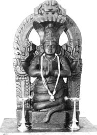 Statue of Patanjali as half man, half snake
