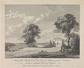 Seat of the Right Honorable, the Earl of Harcourt at Nuneham, with a distant View of Oxford