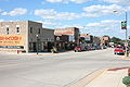 The historic downtown of Pecatonica, Illinois, USA.