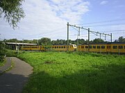 stilstaande trein van de pendeltrein naar Maliebaanstation .