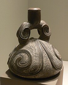 Peru Chavin Stirrup-spout vessel with scroll ornament DMA 1970-3.jpg