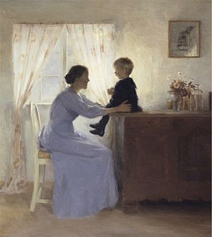 Peter-ilsted-mother-and-child-in-an-interior-1898.jpg