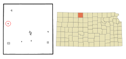 Phillips County Kansas Incorporated and Unincorporated areas Prairie View Highlighted.svg