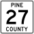 Pine County 27 маршрут MN.svg