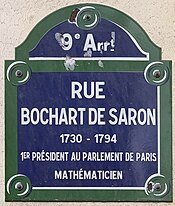 Plaque Rue Bochart Saron - Paris IX (FR75) - 2021-06-27 - 1.jpg