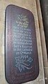 Plaque marking the first 32 women ordained as Church of England priests, Bristol Cathedral