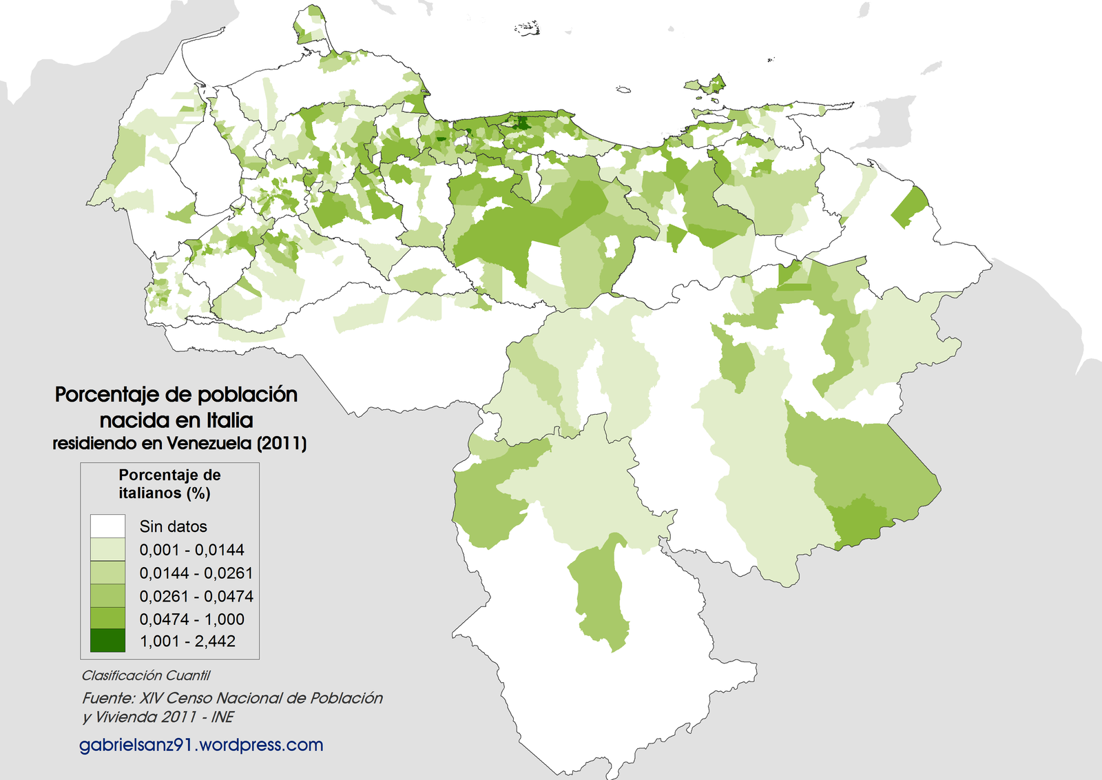 Распространение в италии. Which language is spoken in Venezuela.