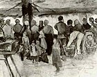 Il mercato delle patate, acquerello 1882 Collezione privata (F1091)