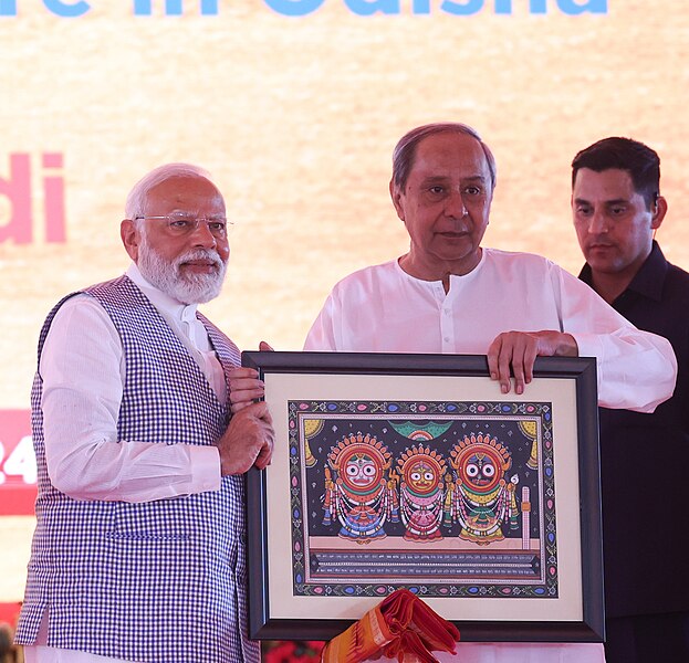 File:Prime Minister of Bharat Shri Narendra Damodardas Modi with Chief Minister of Odisha Shri Naveen Patnaik.jpg