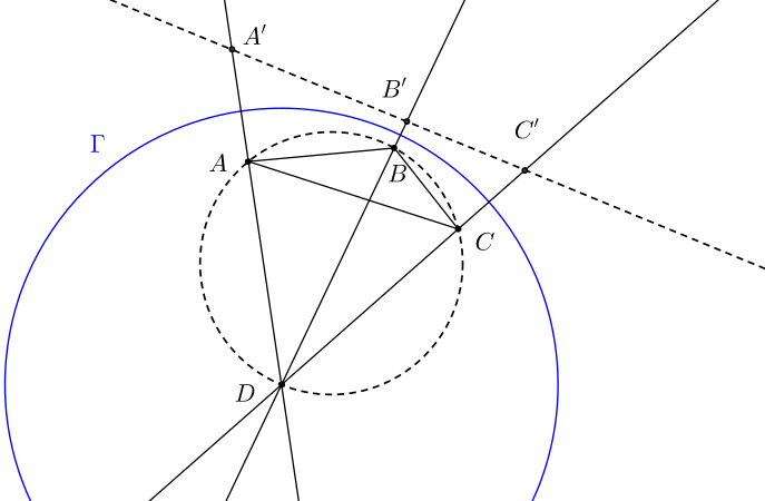 Demostració del teorema de Ptolemeu mitjançant inversió de cercles