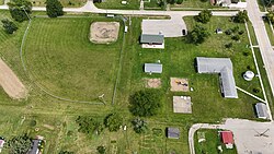 An aerial view of Polaski Park