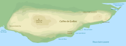 Topographic map of the Promontory of Quebec