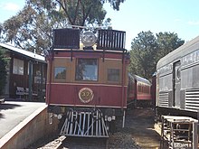 CPH railmotor no. 37 at the museum platform next to a modern stainless steel car used on the ARHS ACT Division's long-haul tours Rail Motor at the Canberra Rail Museum - panoramio.jpg