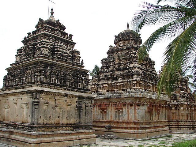 Image: Ramalingeshwara group of temples (rear view of shrines) at Avani