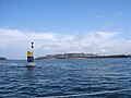 Saint-Malo dans l'estuaire de la Rance. Bouée maritime « Rance sud »