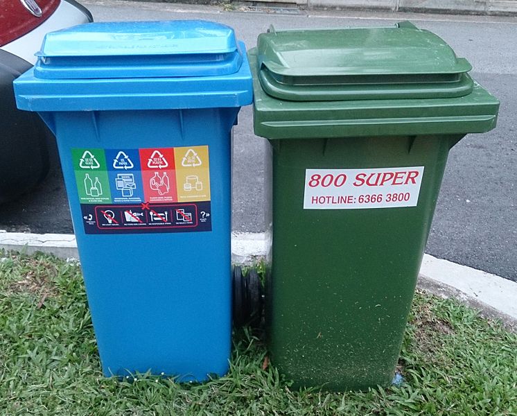 File:Recycling bin in private estates around Singapore.jpg