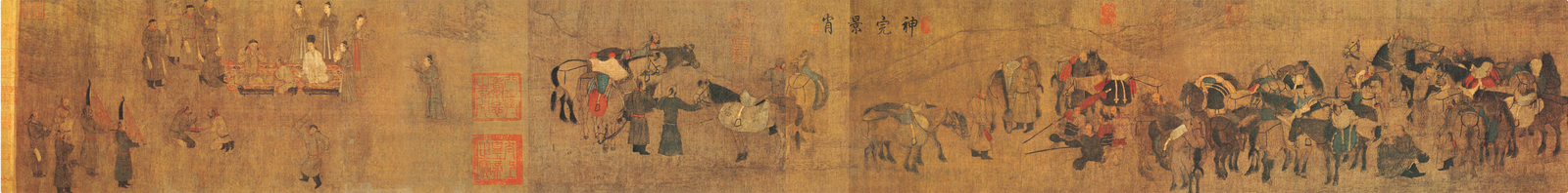 Zhuoxie tu, a 10th-century painting of a rest stop for a Khitan khan