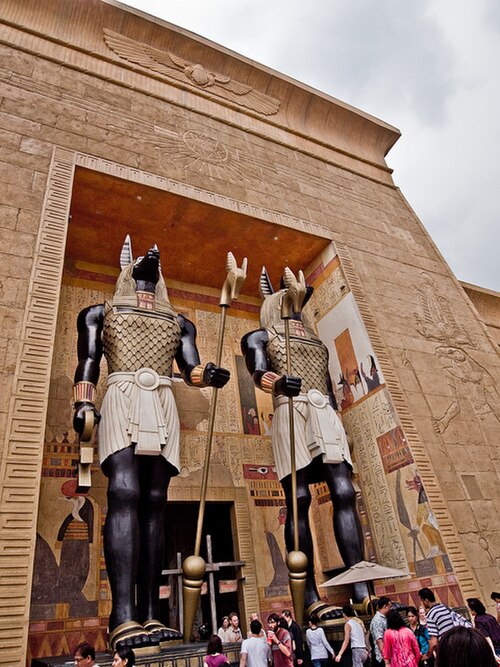 Revenge of the Mummy's entrance at Universal Studios Singapore.