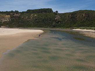 The Seixe at the mouth at Praia de Odeceixe