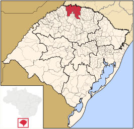 Ligging van de Braziliaanse microregio Frederico Westphalen in Rio Grande do Sul