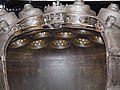 Roof of combustion chamber V2 rocket engine showing the double wall for regenerative cooling.jpg