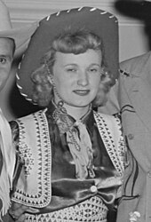 Rosalie Allen, a "singing cowgirl" from Pennsylvania, who went on to host her own "western" radio show in New York City c. 1947 Rosalie Allen.jpg