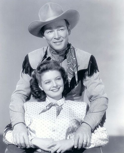 Publicity photo of Roy Rogers and Gail Davis, 1948