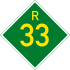 Provinsiale roete R33 shield