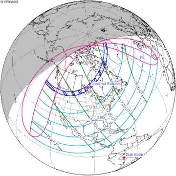 Сонечнае зацьменне 26 лютага 1979 года