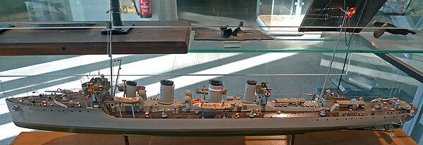A model of sister ship SMS Tátra in the Heeresgeschichtliches Museum Wien