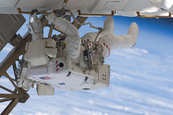 Cassidy participating in the third EVA of the STS-127 mission