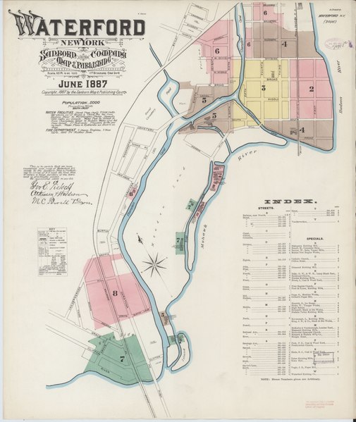 File:Sanborn Fire Insurance Map from Waterford, Saratoga County, New York. LOC sanborn06330 001-1.tif