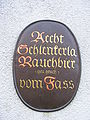 Schlenkerla-Schild, oval