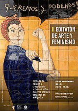 Cartaz usado para a II Edição de Arte e Feminismo em Lima (21 de novembro de 2015).